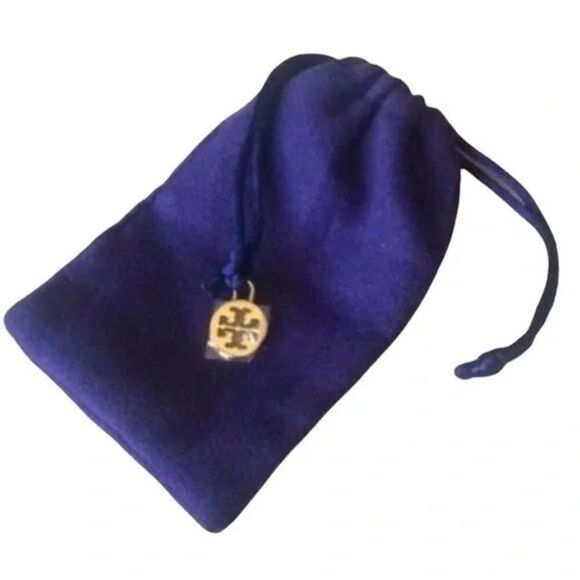 New Tory Burch Gold,Mother Of Pearl Sqaure Earrings - Picture 5 of 5